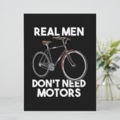 Fietsen - Echte Mannen hebben geen motoren nodig (Staand voorkant)