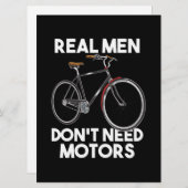 Fietsen - Echte Mannen hebben geen motoren nodig (Voorkant / Achterkant)