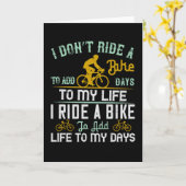 Fietsen - Een fiets voegt mijn leven toe Kaart (Gele Bloem)