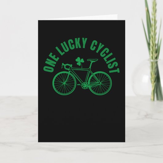 Fietsen Een Gelukkig Wielrenner St. Patrick's Day Kaart (Voorkant)