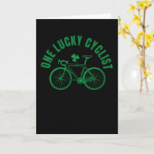 Fietsen Een Gelukkig Wielrenner St. Patrick's Day Kaart (Gele Bloem)