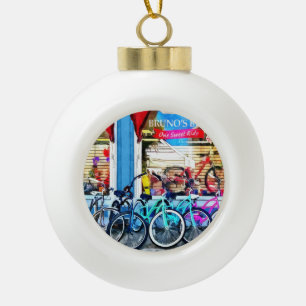 Fietsen en Chocolade Keramische Bal Ornament