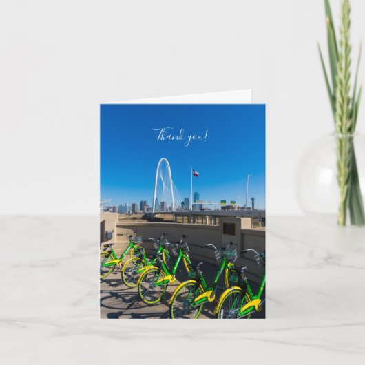 Fietsen en Dallas dank u kaart (Voorkant)
