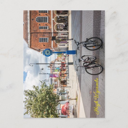 Fietsen en de Millennium klok, High Wycombe Briefkaart (Voorkant)