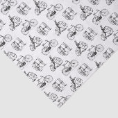  fietsen en driewielers tissuepapier (Detail)