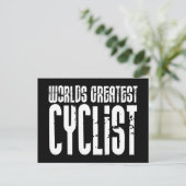 Fietsen en fietsers werven de grootste fietser briefkaart (Staand voorkant)
