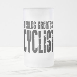 Fietsen en fietsers werven de grootste fietser matglas bierpul