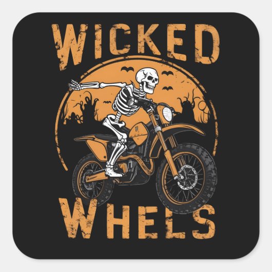 Fietsen en Ghost Road Vierkante Sticker (Voorkant)