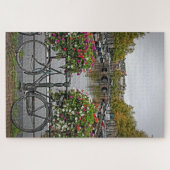 Fietsen en Kanalen in Amsterdam - 20x30 - 1014 pc Legpuzzel (Horizontaal)