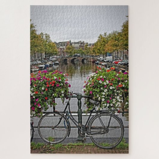 Fietsen en Kanalen in Amsterdam - 20x30 - 1014 pc Legpuzzel (Verticaal)