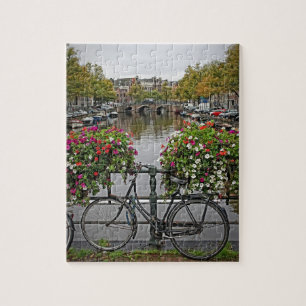 Fietsen en kanalen in Amsterdam - 8 x 10 - 110 pc Legpuzzel
