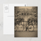 Fietsen en kanalen - Klassiek Amsterdam - Briefkaa Briefkaart (Voorkant / Achterkant)