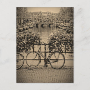 Fietsen en kanalen - Klassiek Amsterdam - Briefkaa Briefkaart