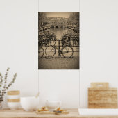 Fietsen en kanalen - Klassiek Amsterdam - Poster (Keuken)
