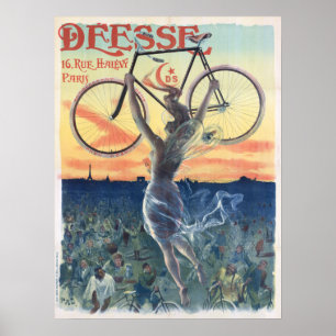fietsen en kunstmeisjes Poster