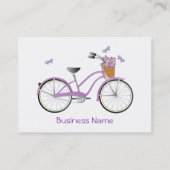 Fietsen en Paarse pooldots Visitekaartje (Achterkant)