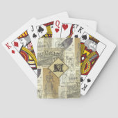  fietsen en reclamemonogram voor fietsers pokerkaarten (Achterkant)