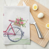 Fietsen en roze keukenhanddoeken (Quarter Fold)