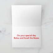 Fietsen en rozen in Zweden, Gelukkige Verjaardag Kaart (Binnen)