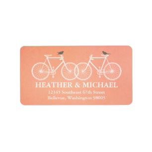Fietsen en vogellabels etiket