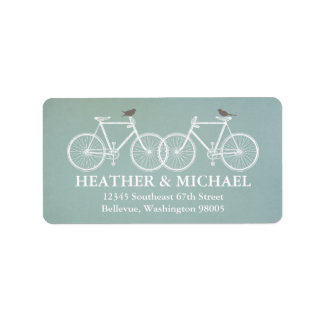 Fietsen en vogels: label retouradres