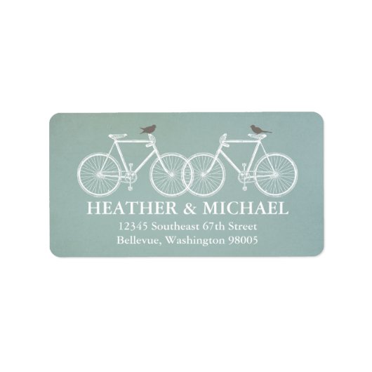 Fietsen en vogels: label retouradres (Voorkant)