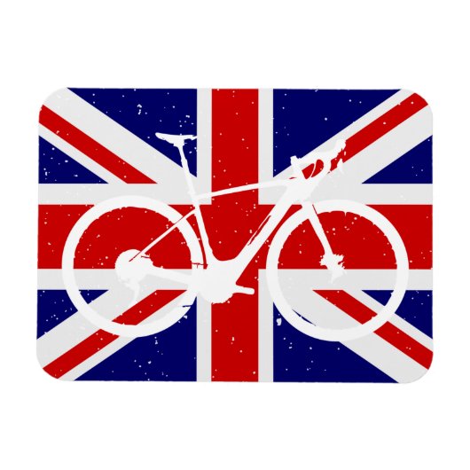 Fietsen enthousiast Britse vlag Magneet (Horizontaal)