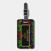 Fietsen, fiets, racefiets, fietser bagagelabel (Voorkant verticaal)