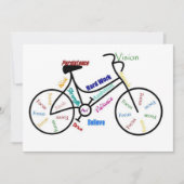 Fietsen, Fietsen, Fietsen, Fietsen, Motivatie Uitn Kaart (Voorkant)