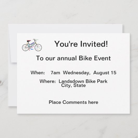 Fietsen, Fietsen, Fietsen, Fietsen, Motivatie Uitn Kaart (Achterkant)