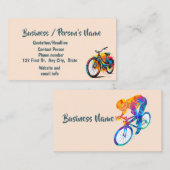 Fietsen Fietsen Fietsen Fietslessen Custom Busines Visitekaartje (Voorkant / Achterkant)