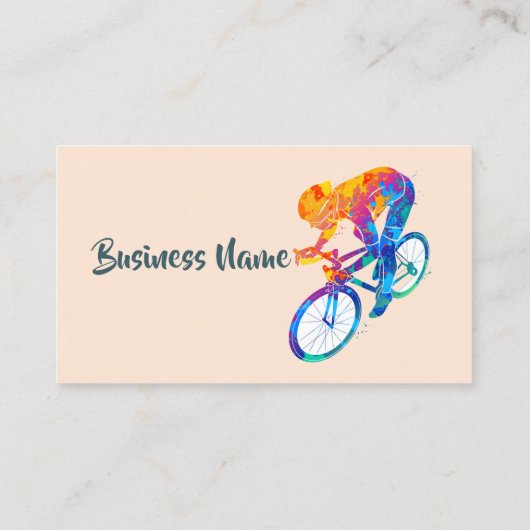 Fietsen Fietsen Fietsen Fietslessen Custom Busines Visitekaartje (Achterkant)