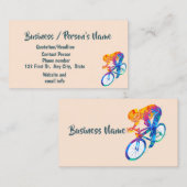 Fietsen Fietsen Fietsen Fietslessen Custom Busines Visitekaartje (Voorkant / Achterkant)