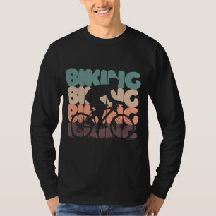 Fietsen Fietsen Fietsen vintage retro kleuren fiet T-shirt