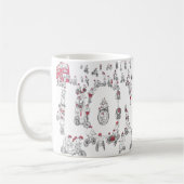 Fietsen Fietsen lijn kunst Koffiemok (Links)