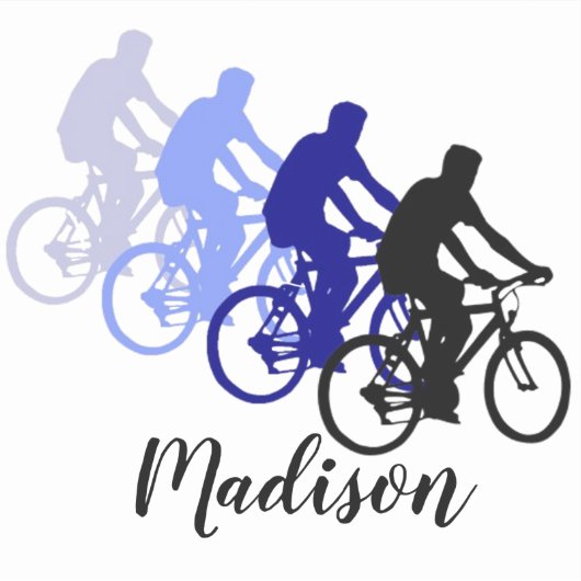 Fietsen Fietsen Sport Aangepaste naam Sticker (Voorkant)