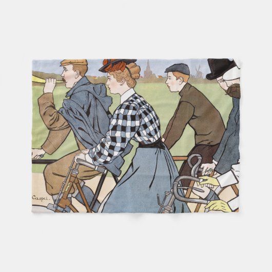 Fietsen, Fietsen, Van Caspel Fleece Deken (Voorkant (Horizontaal))