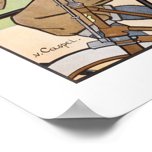 Fietsen, Fietsen, Van Caspel Poster (Hoek)