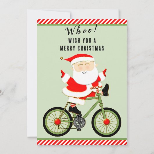 Fietsen Fietser Feestdagenkaart (Voorkant)