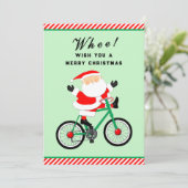 Fietsen Fietser Feestdagenkaart (Staand voorkant)