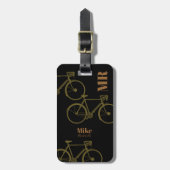 Fietsen. fietser reizen bagagelabel (Voorkant verticaal)