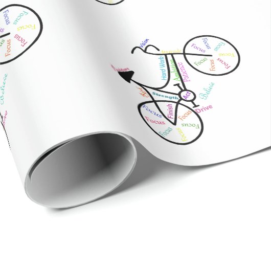 Fietsen, Fietssport, Motivatie woorden Cadeaupapier (Rol Hoek)