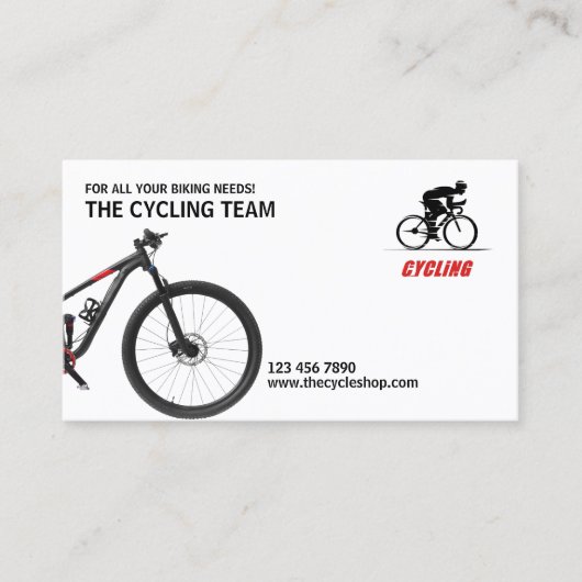 Fietsen & Fietswinkel Visitekaartje (Voorkant)