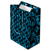 Fietsen Freestyles Pattern.b x4 Black BG Medium Cadeauzakje (Achterkant Gekanteld)