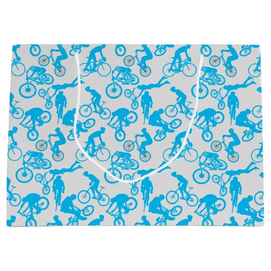 Fietsen Freestyles Pattern.b x4 Offwhite BG Groot Cadeauzakje (Voorkant)