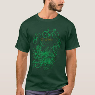 fietsen gaan groene levensstijl gebruiken t-shirt
