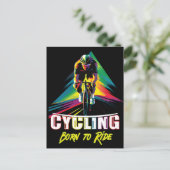 Fietsen geboren om te rijden briefkaart (Staand voorkant)