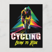 Fietsen geboren om te rijden briefkaart (Voorkant)