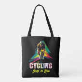 Fietsen geboren om te rijden tote bag (Achterkant)