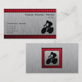 Fietsen; Geborsteld metaal look Visitekaartje (Voorkant / Achterkant)